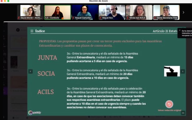 Assemblea extraordin�ria FILSE 2024 online